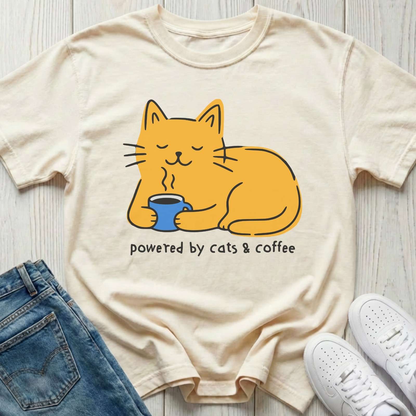 Powered by Cats & Coffee T-shirt