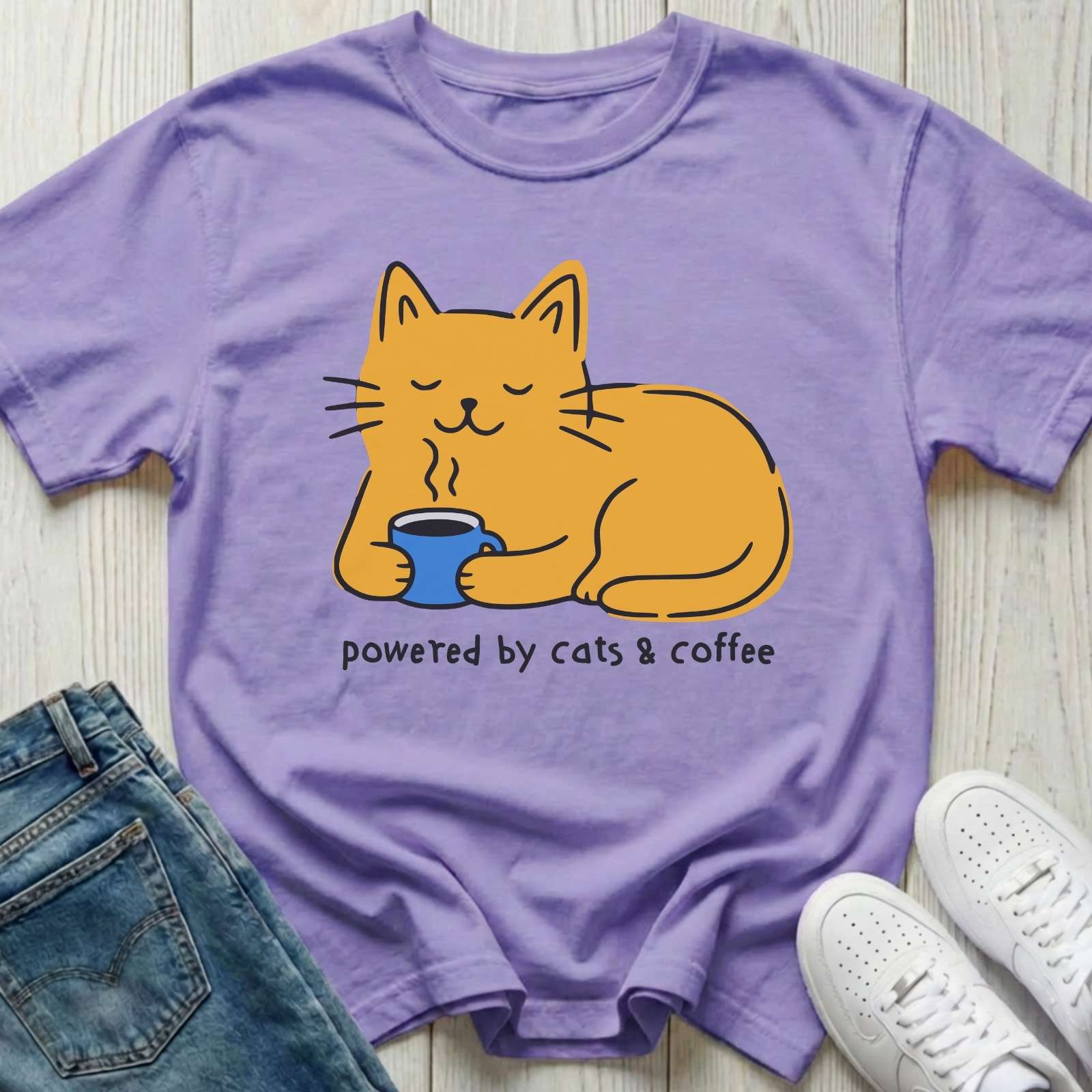 Powered by Cats & Coffee T-shirt