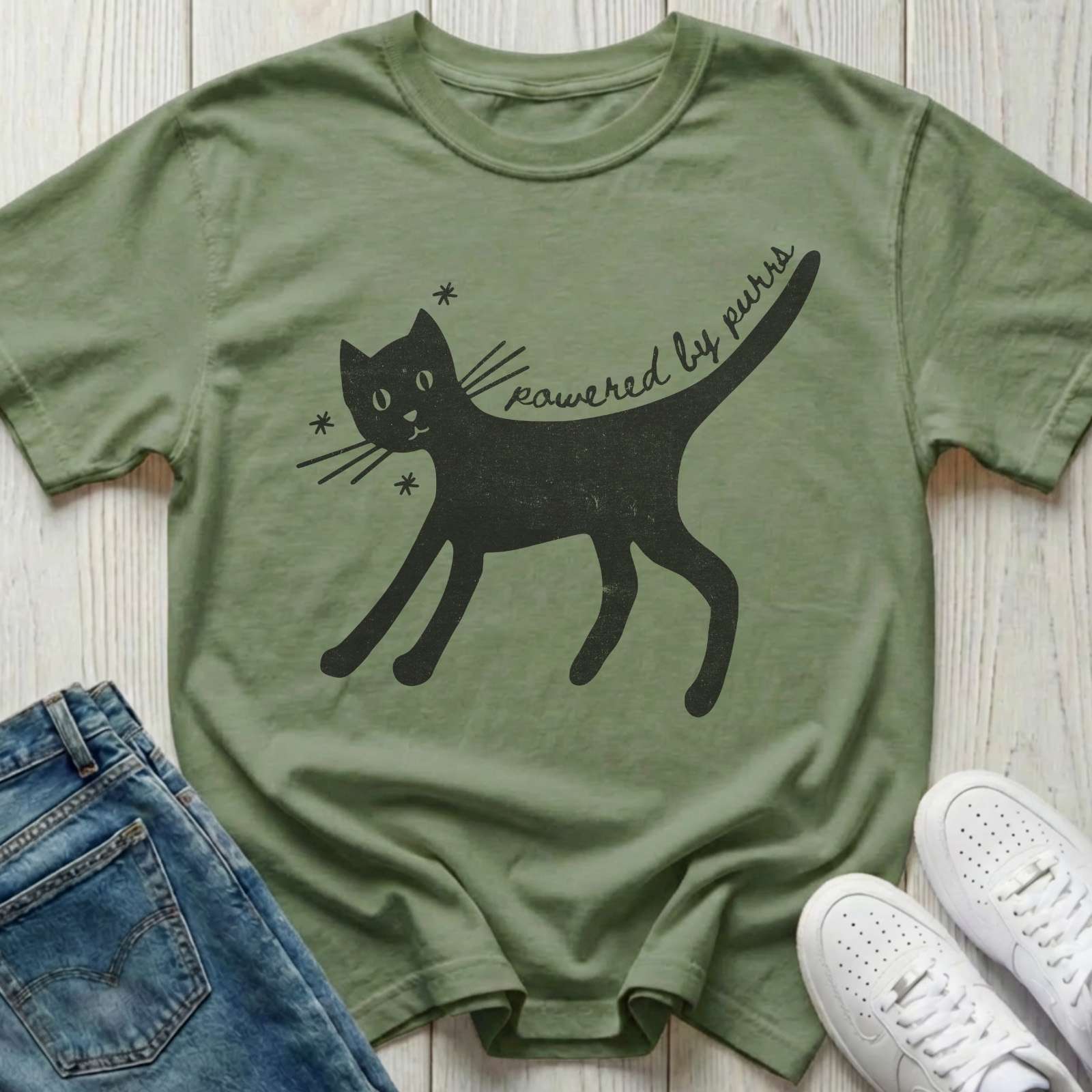 Powered by Purrs T-shirt