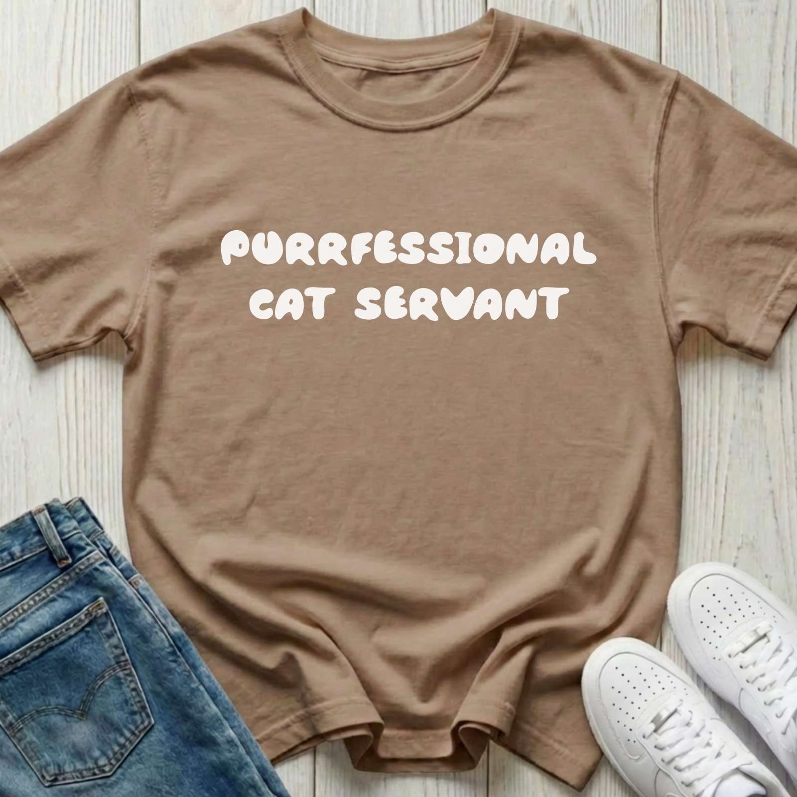 Purrfessional Cat Servant T-shirt