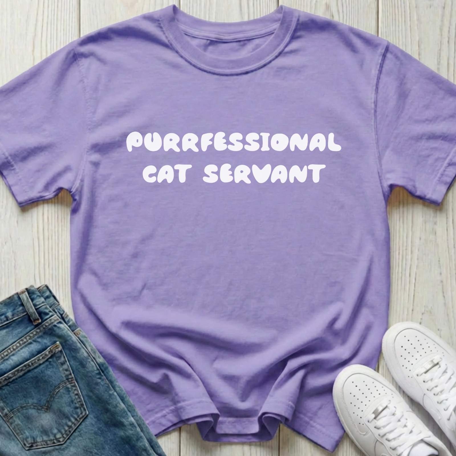 Purrfessional Cat Servant T-shirt