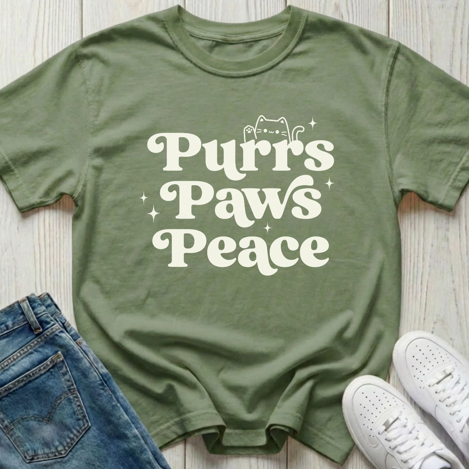 Purrs Paws Peace T-shirt