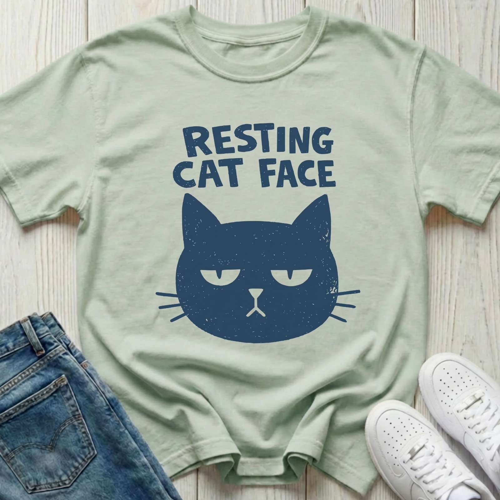 Resting Cat Face T-shirt