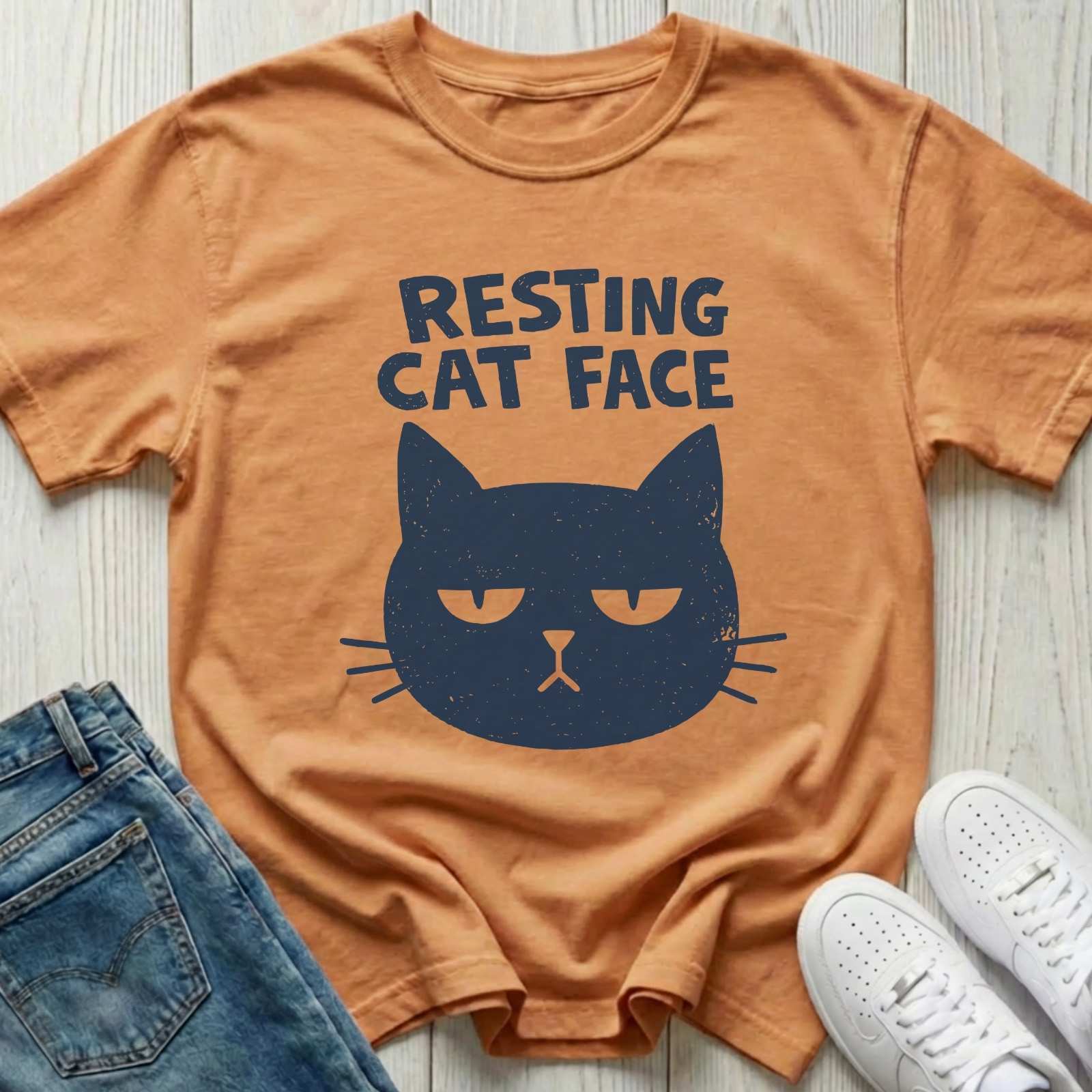 Resting Cat Face T-shirt