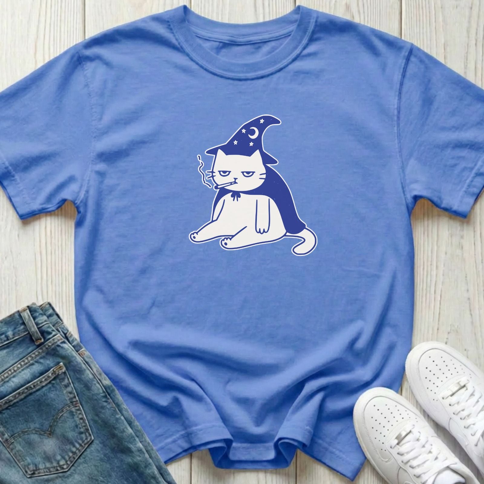 Smoking Cat Wizard T-shirt