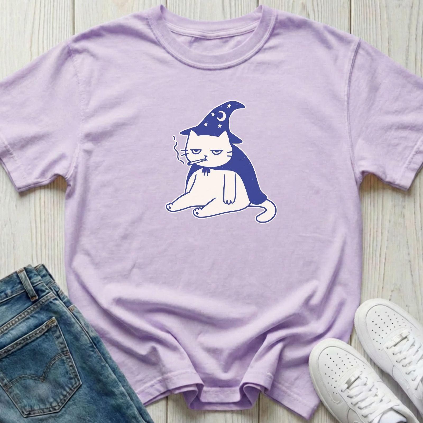 Smoking Cat Wizard T-shirt