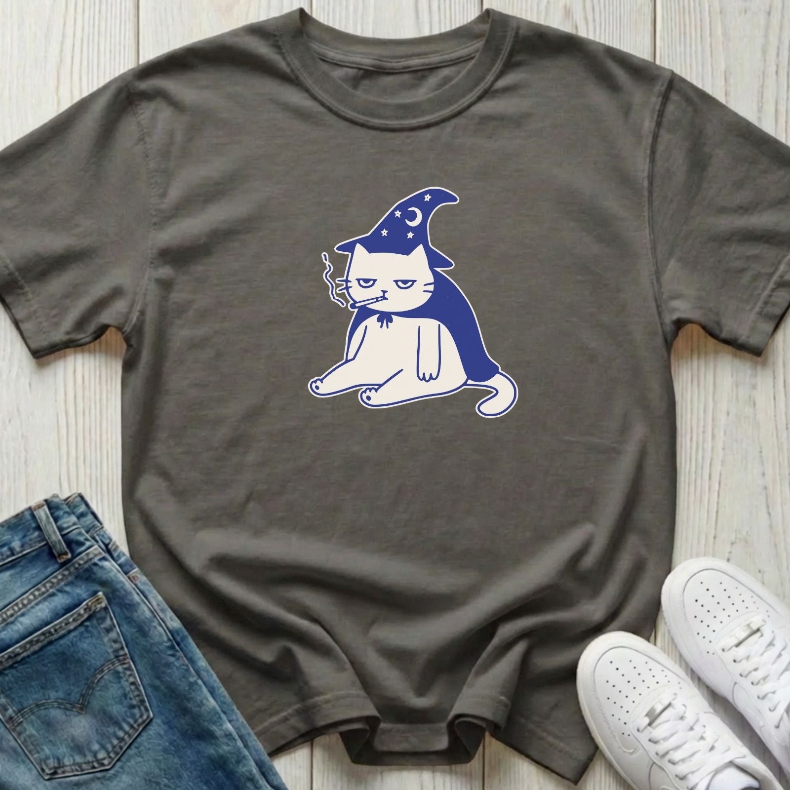 Smoking Cat Wizard T-shirt