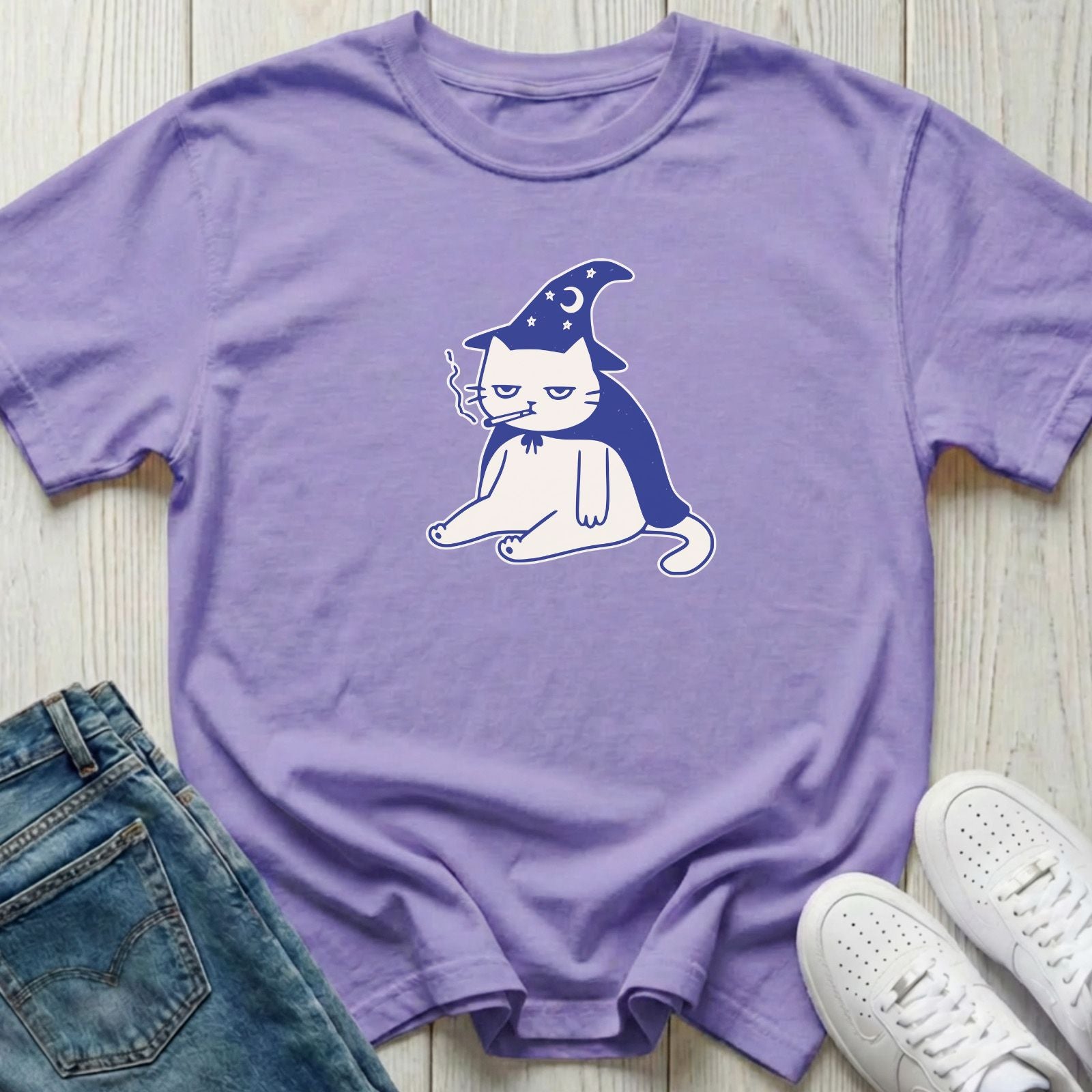 Smoking Cat Wizard T-shirt