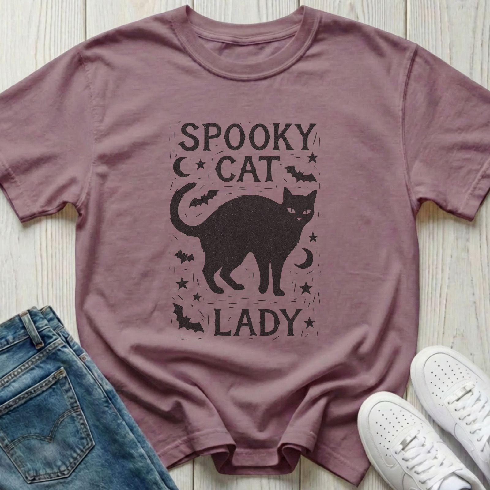Spooky Cat Lady T-shirt