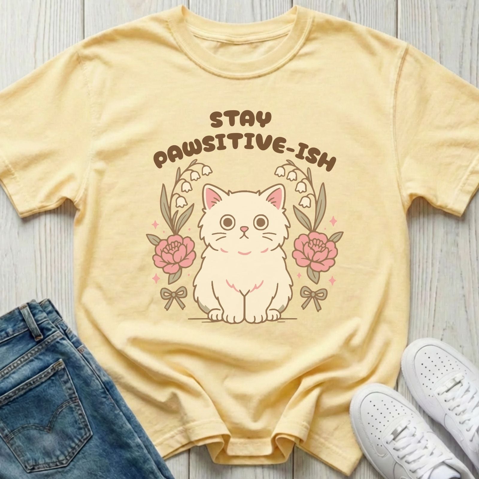 Stay Pawsitive-ish T-shirt