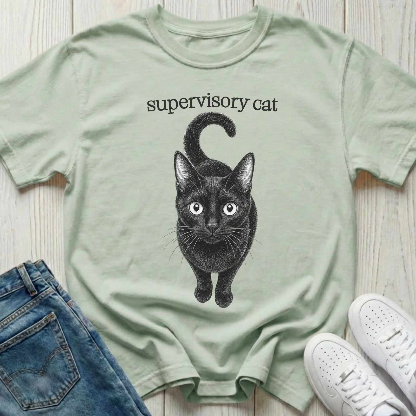 Supervisory Cat T-shirt