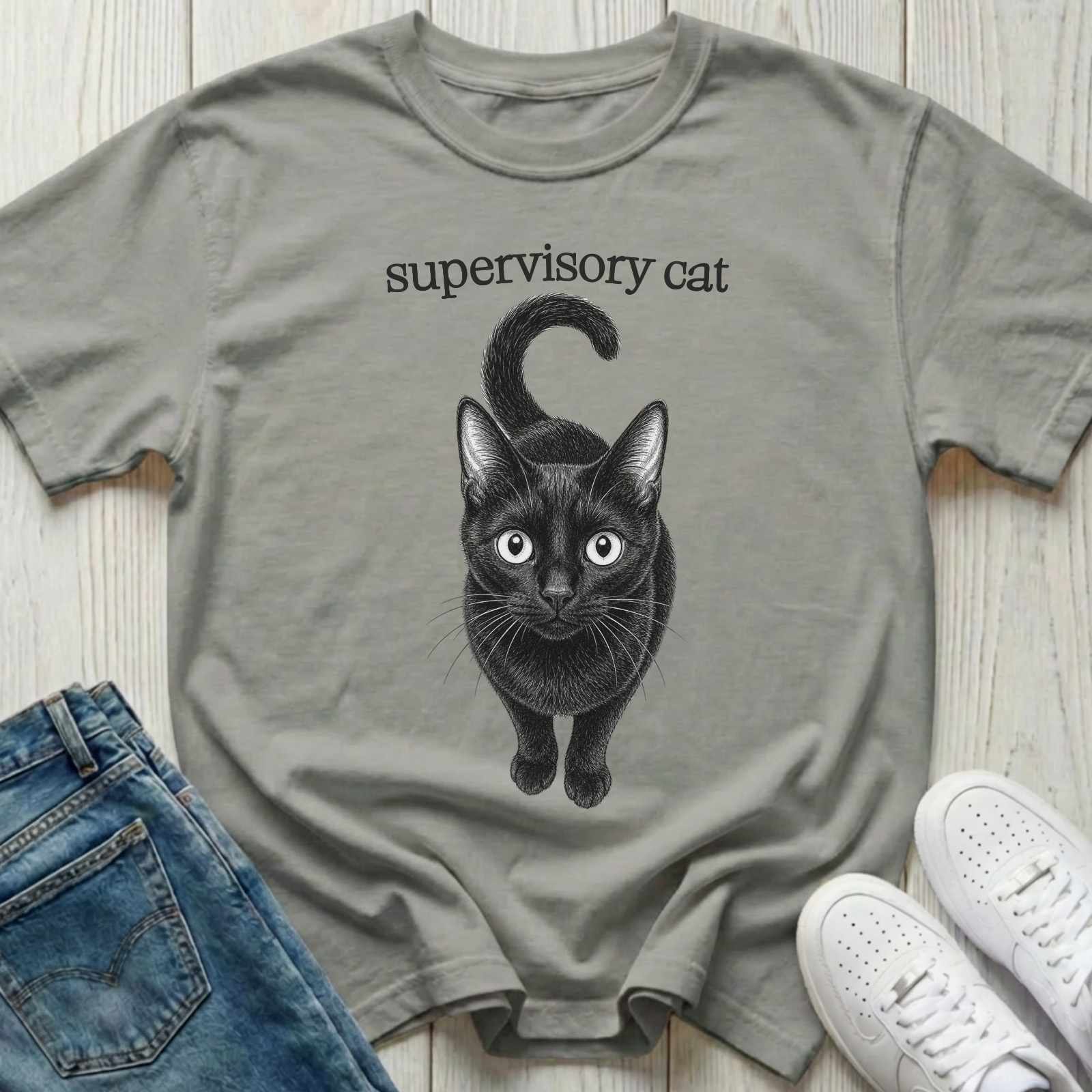 Supervisory Cat T-shirt