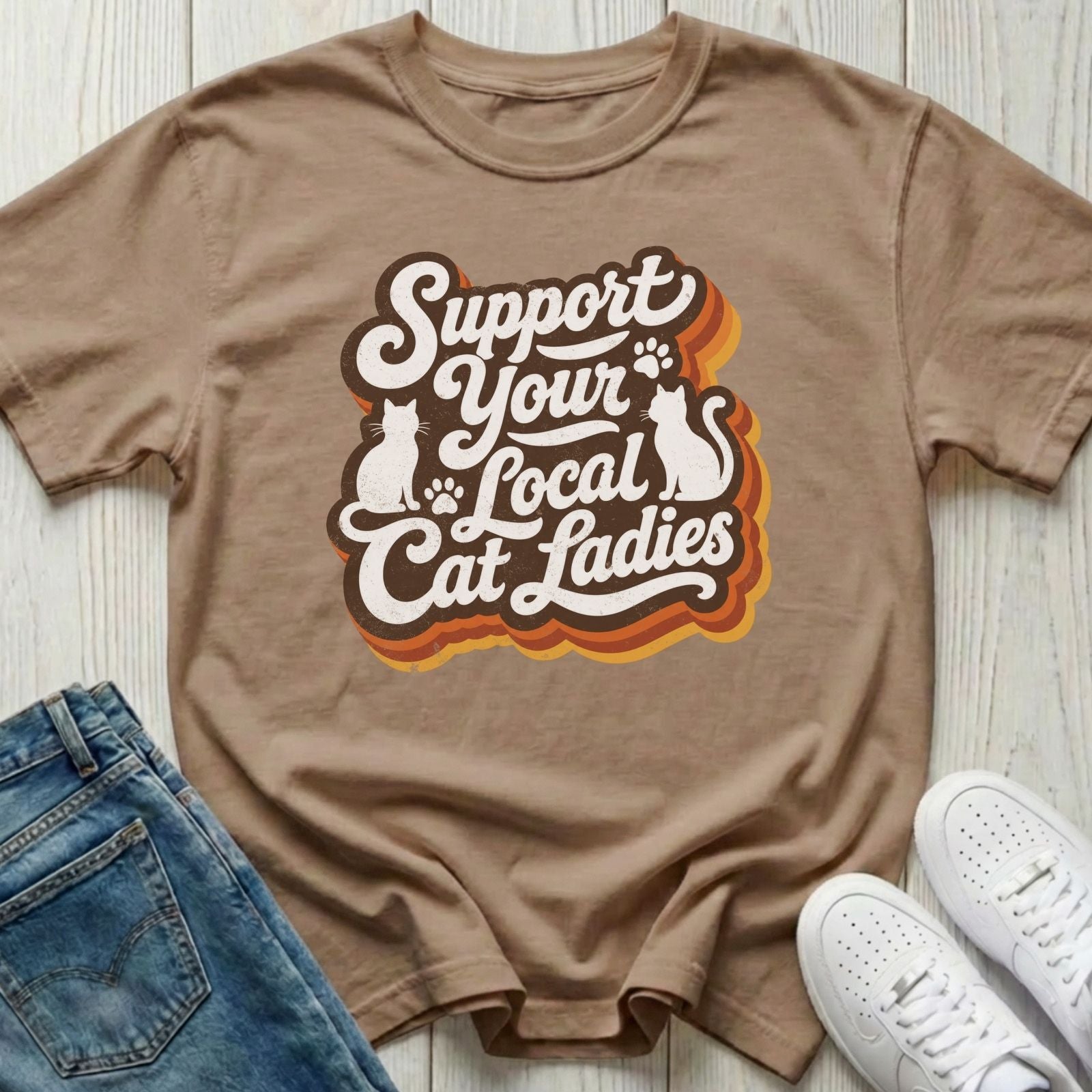 Support Your Local Cat Ladies T-shirt