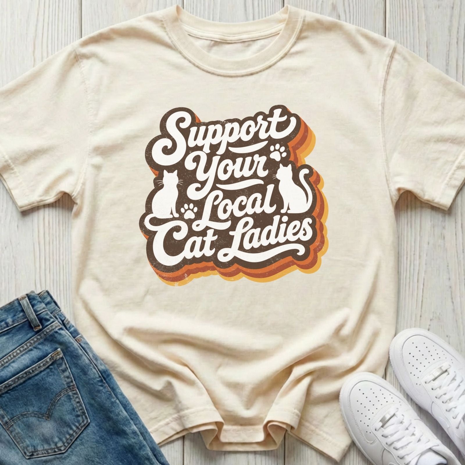 Support Your Local Cat Ladies T-shirt