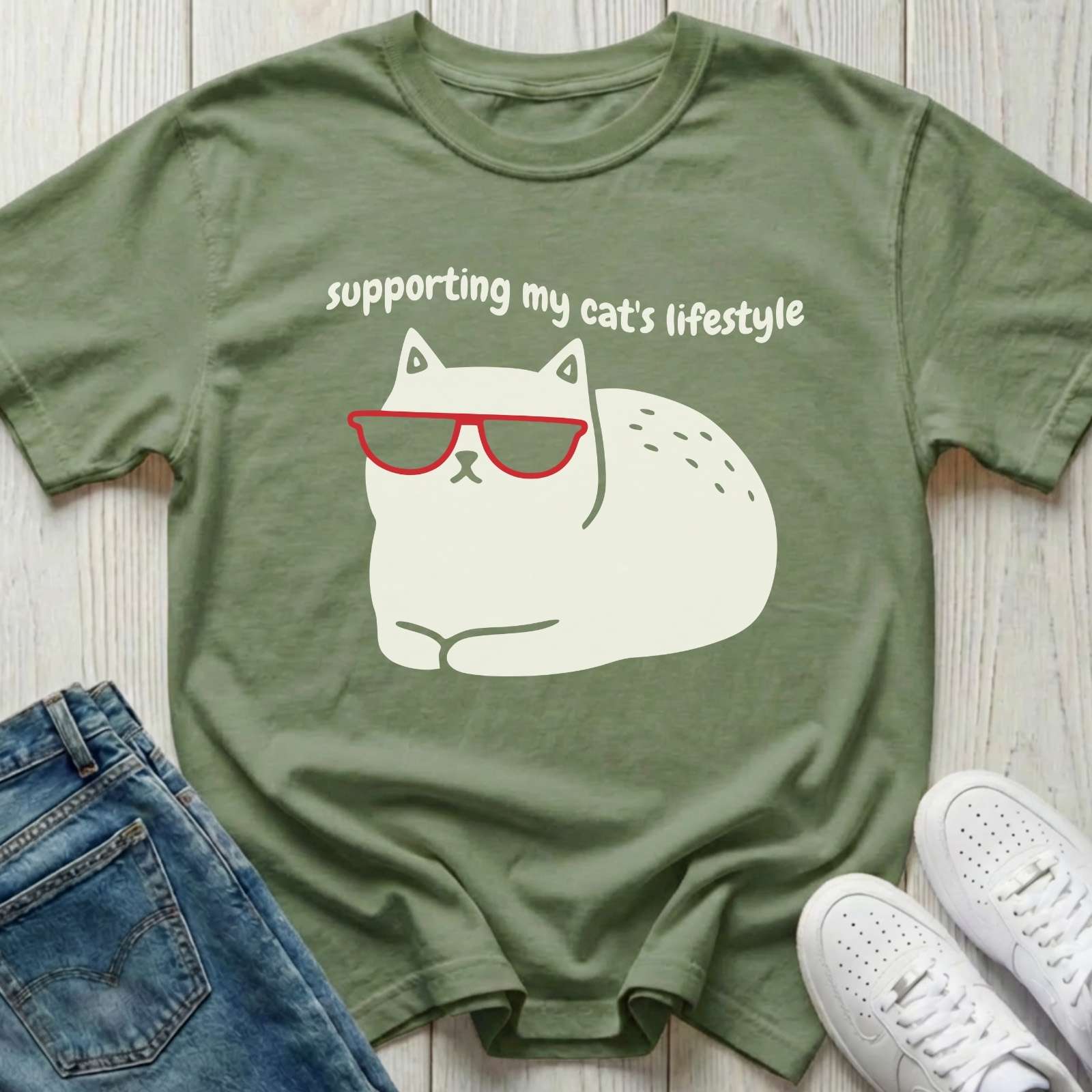 Supporting My Cat's Lifestyle T-shirt