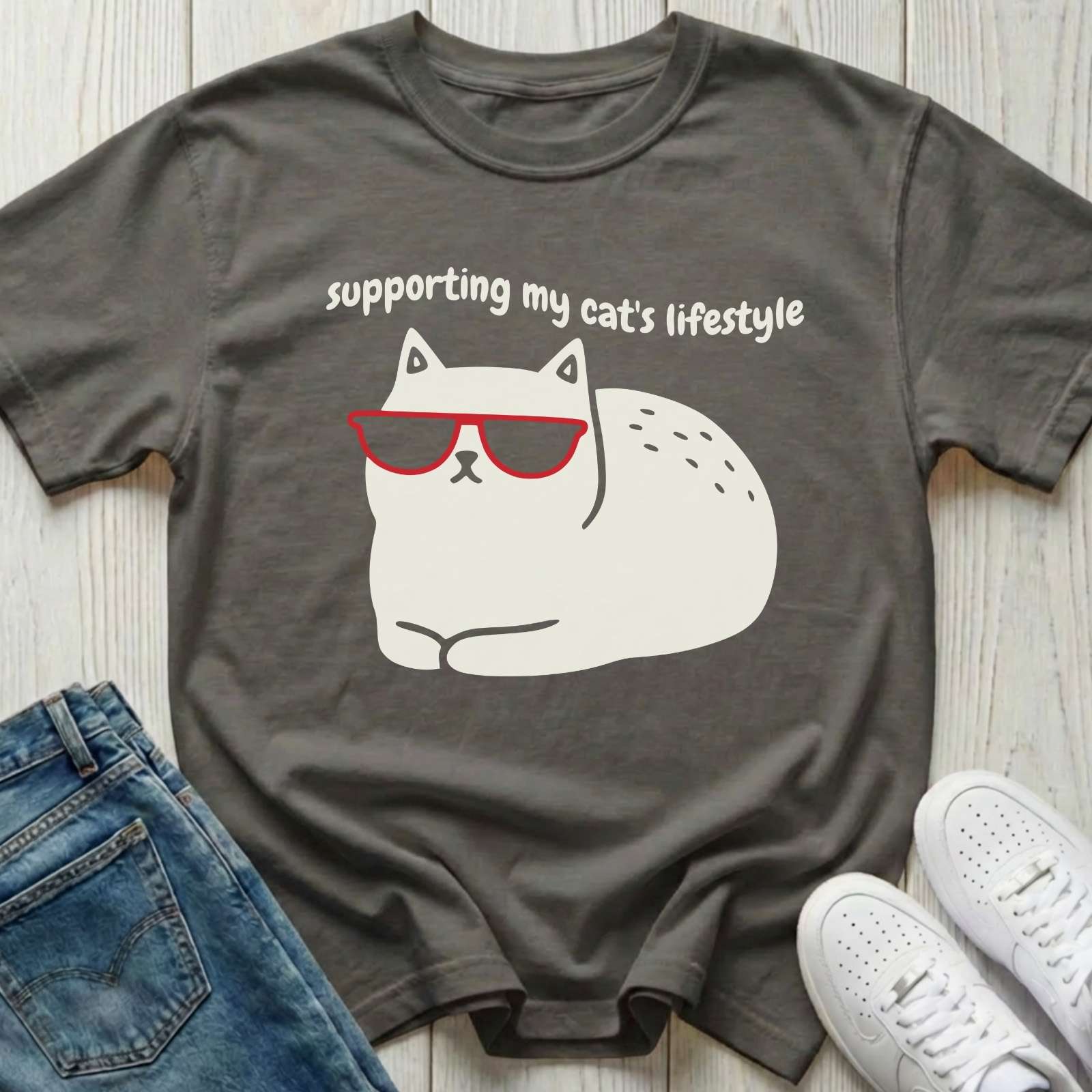 Supporting My Cat's Lifestyle T-shirt