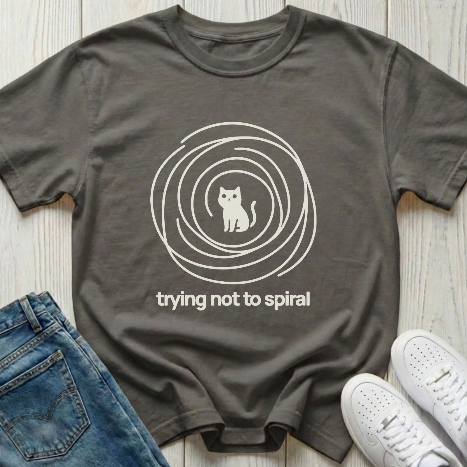 Trying Not to Spiral T-shirt
