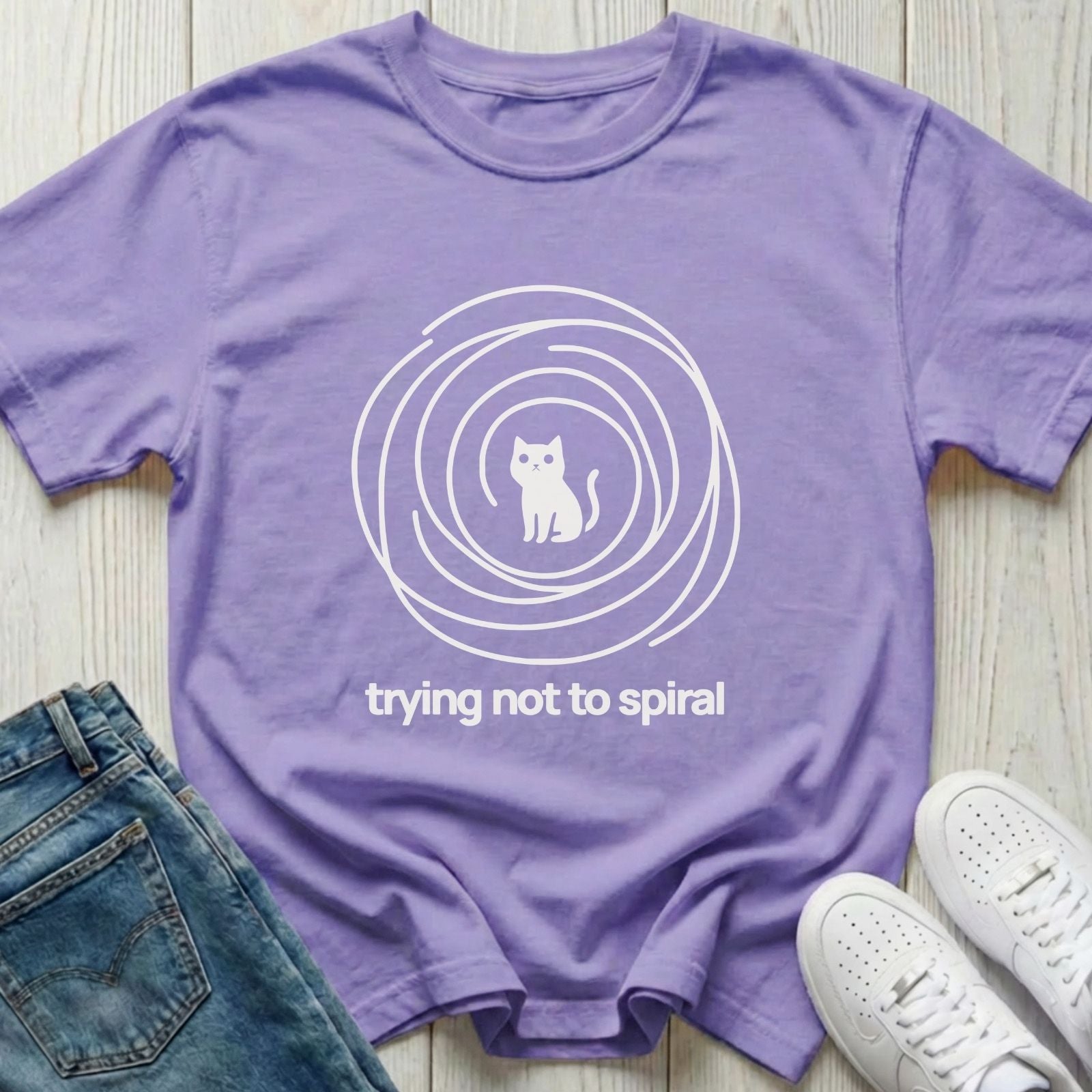 Trying Not to Spiral T-shirt