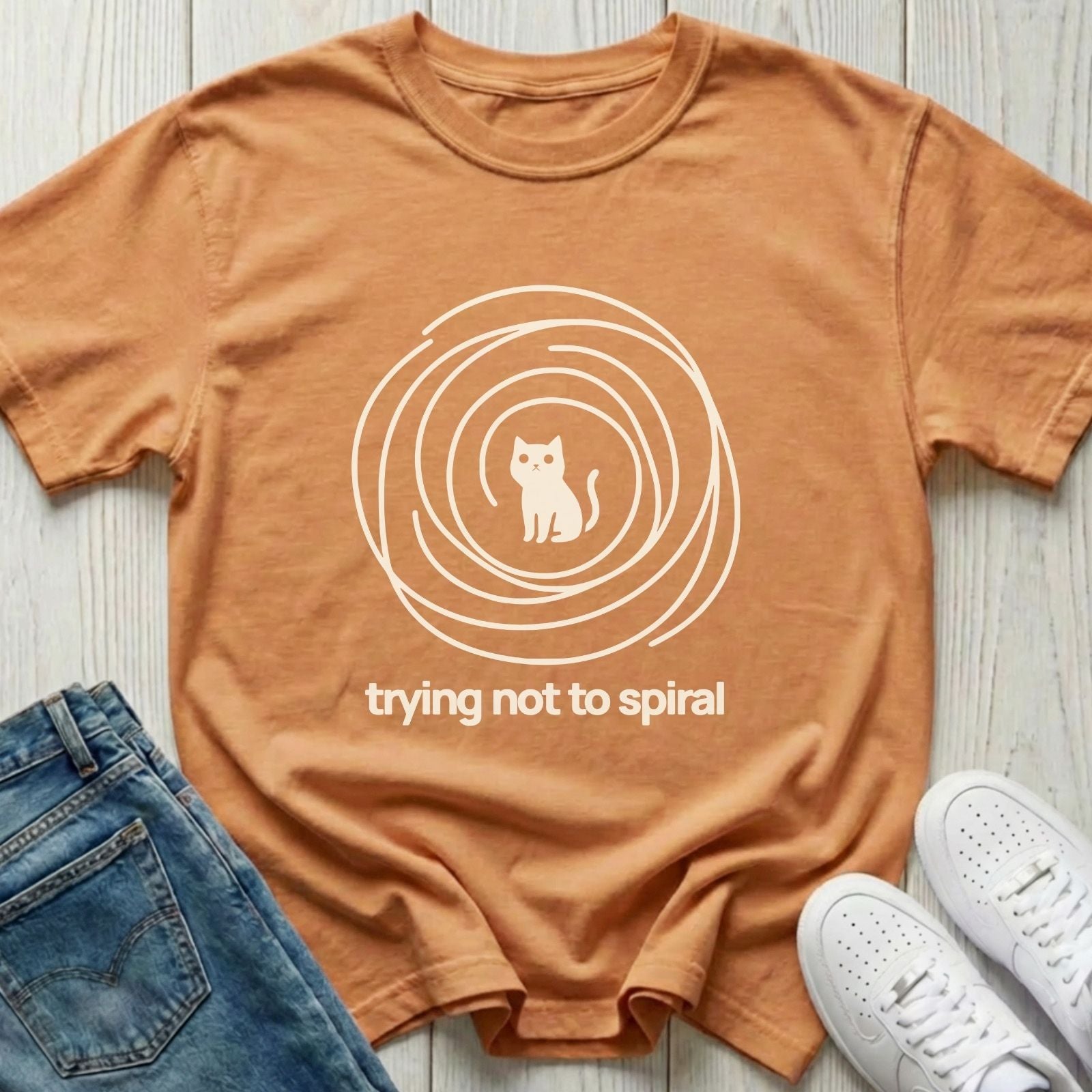 Trying Not to Spiral T-shirt