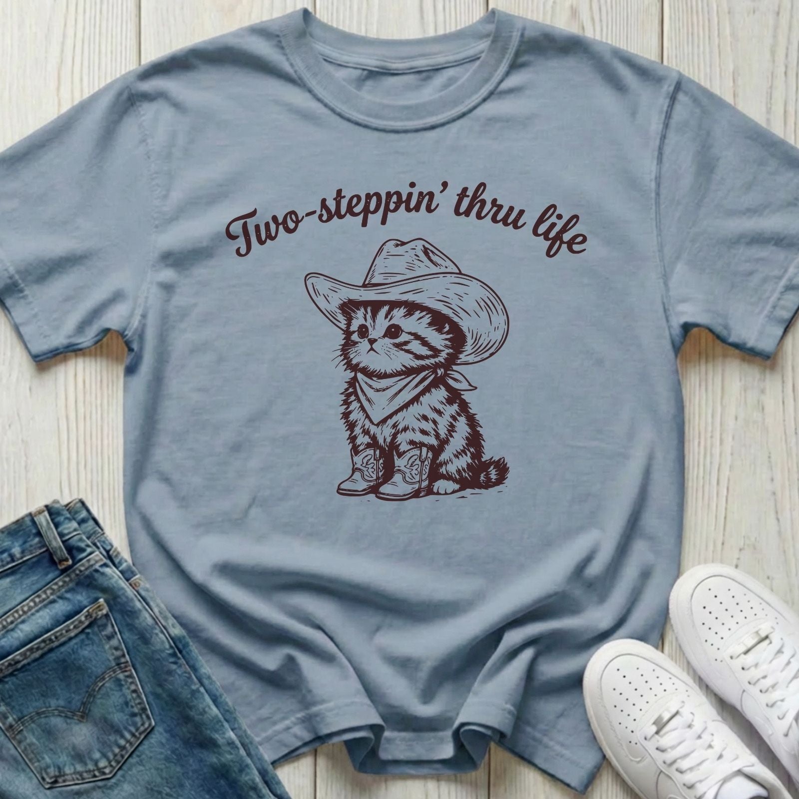 Two-steppin' Thru Life Kitty T-shirt