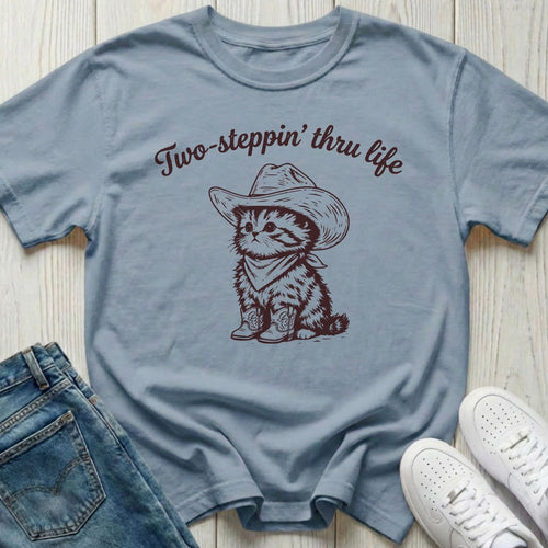 Two-steppin' Thru Life Kitty T-shirt