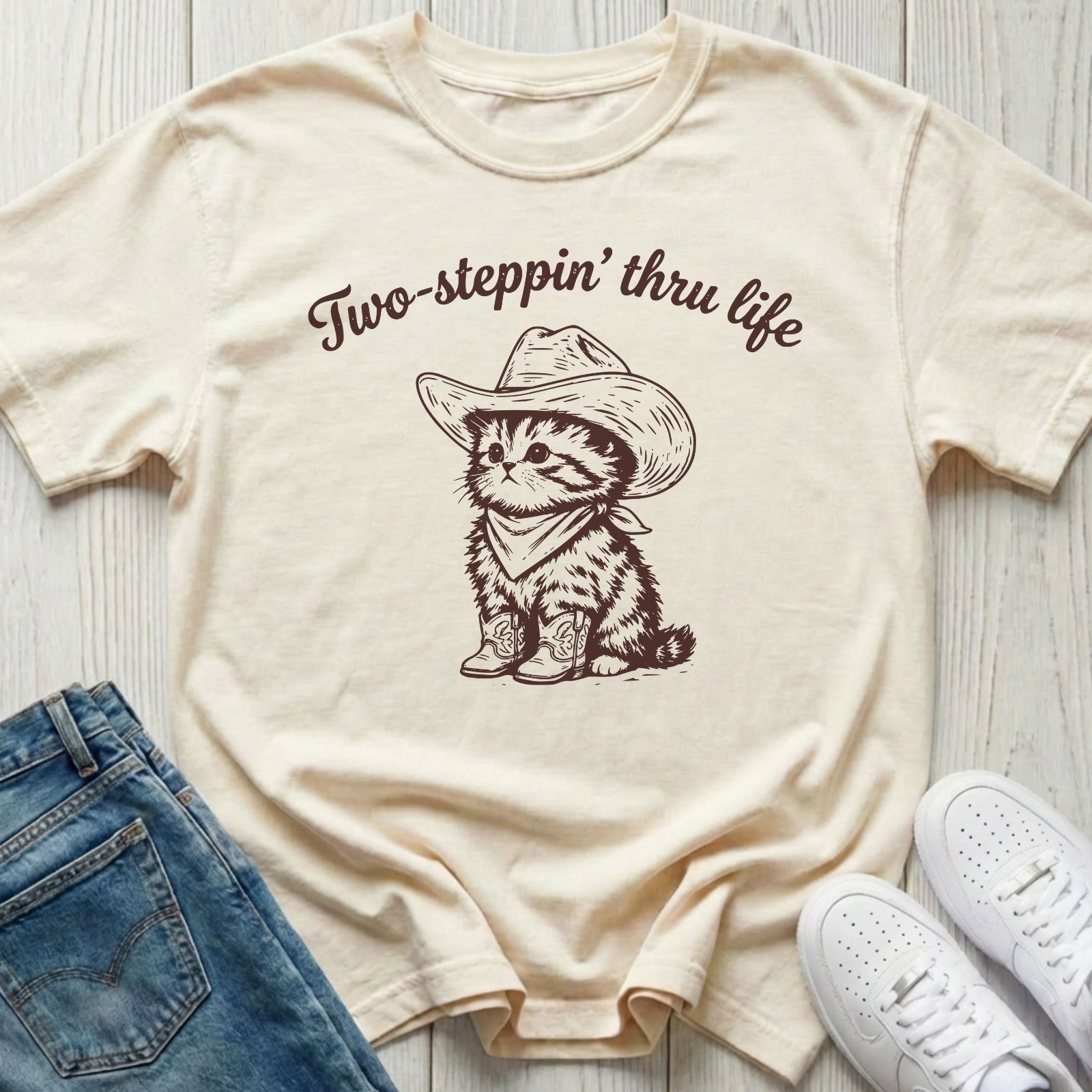 Two-steppin' Thru Life Kitty T-shirt