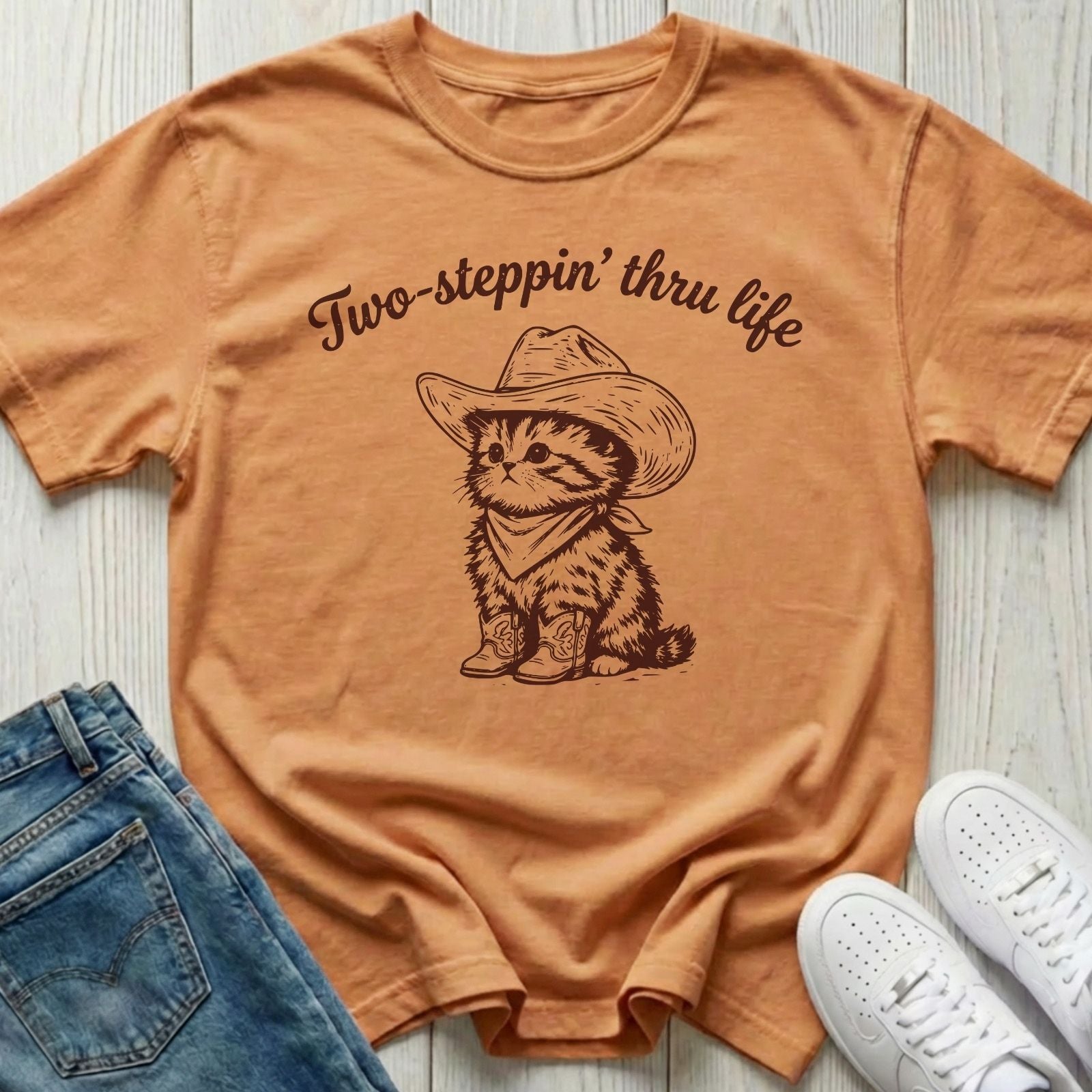 Two-steppin' Thru Life Kitty T-shirt