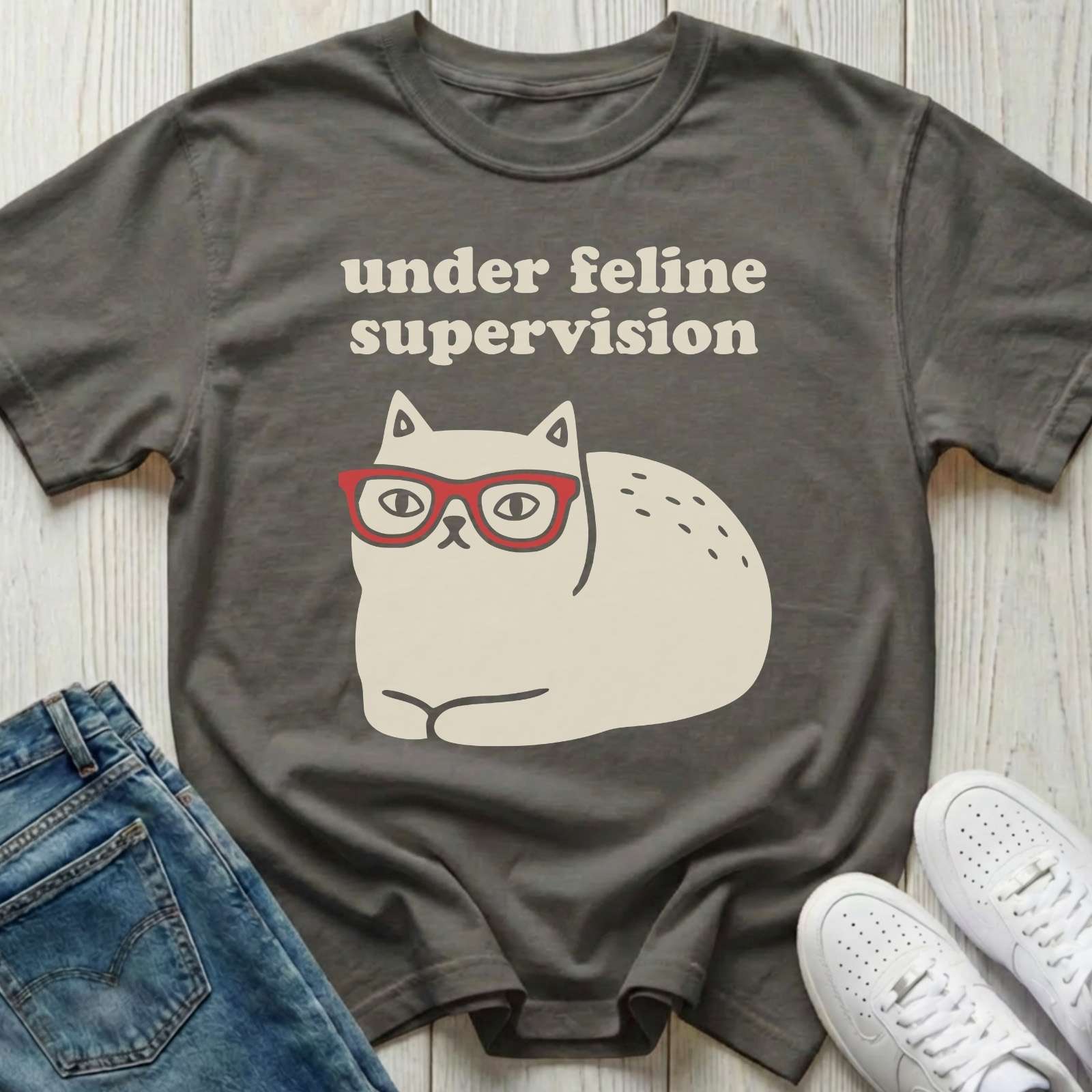 Under Feline Supervision T-shirt