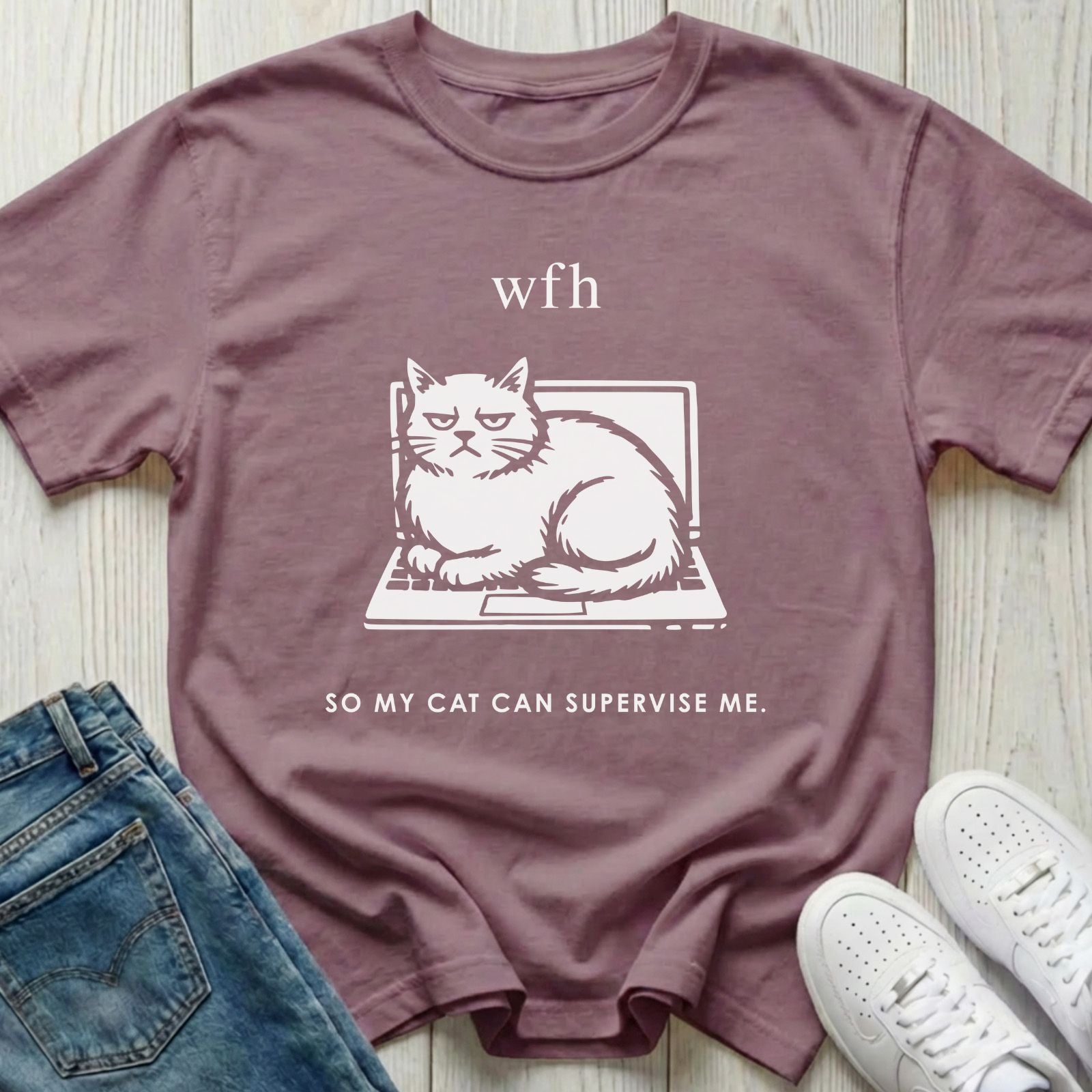 WFH Cat T-shirt