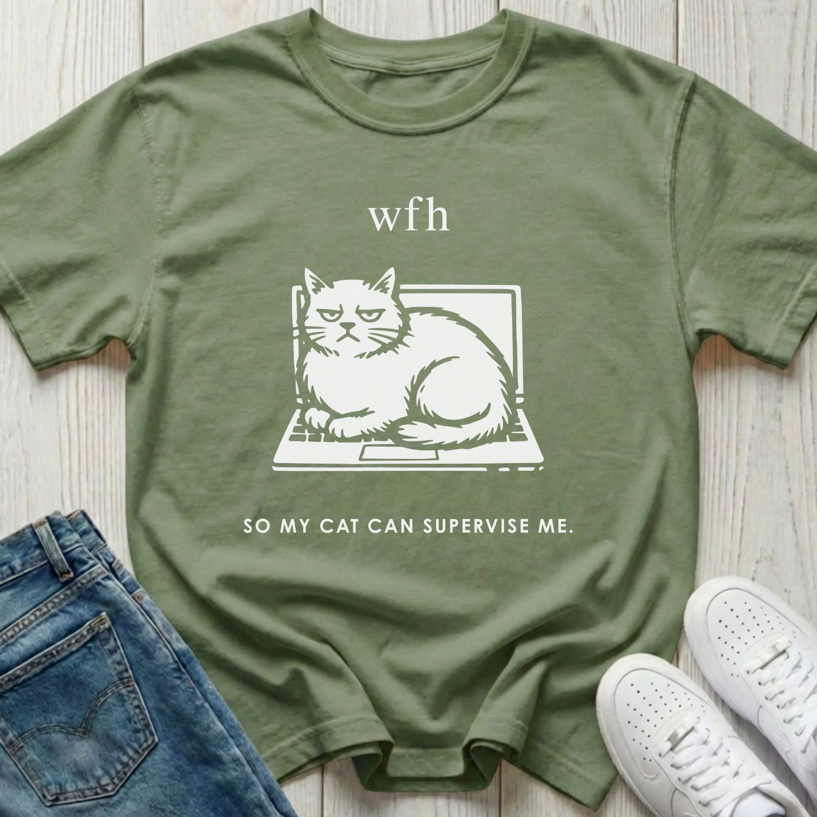 WFH Cat T-shirt