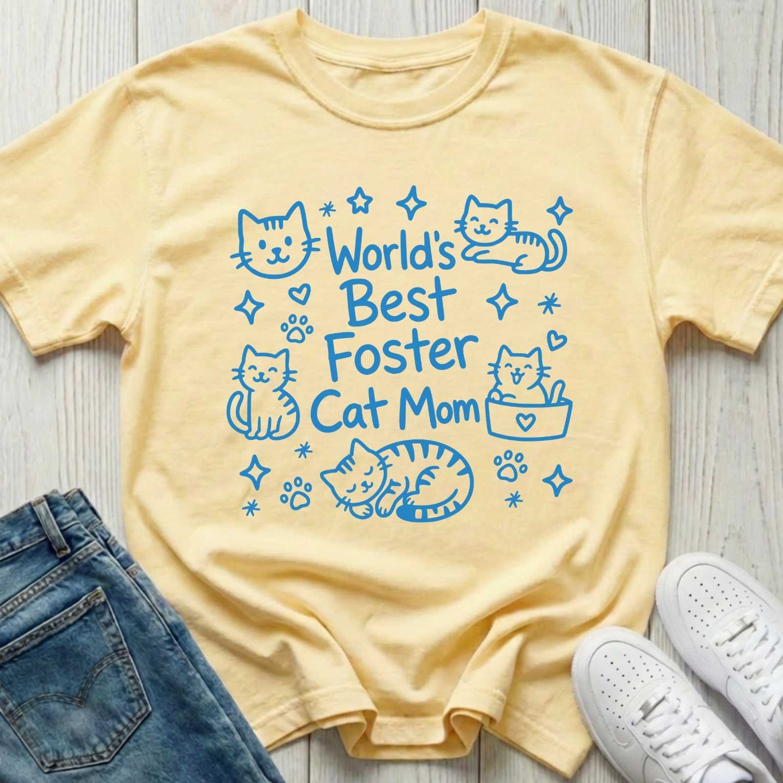 World's Best Foster Cat Mom T-shirt