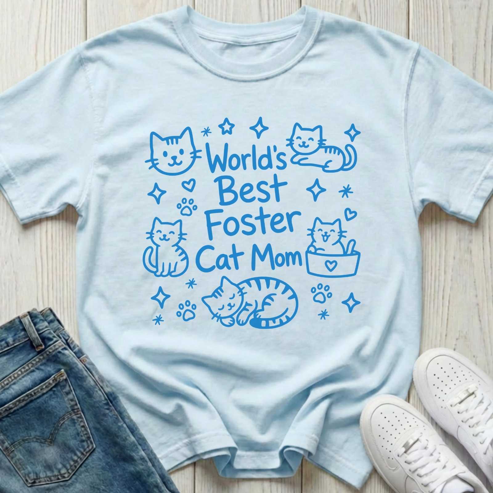World's Best Foster Cat Mom T-shirt