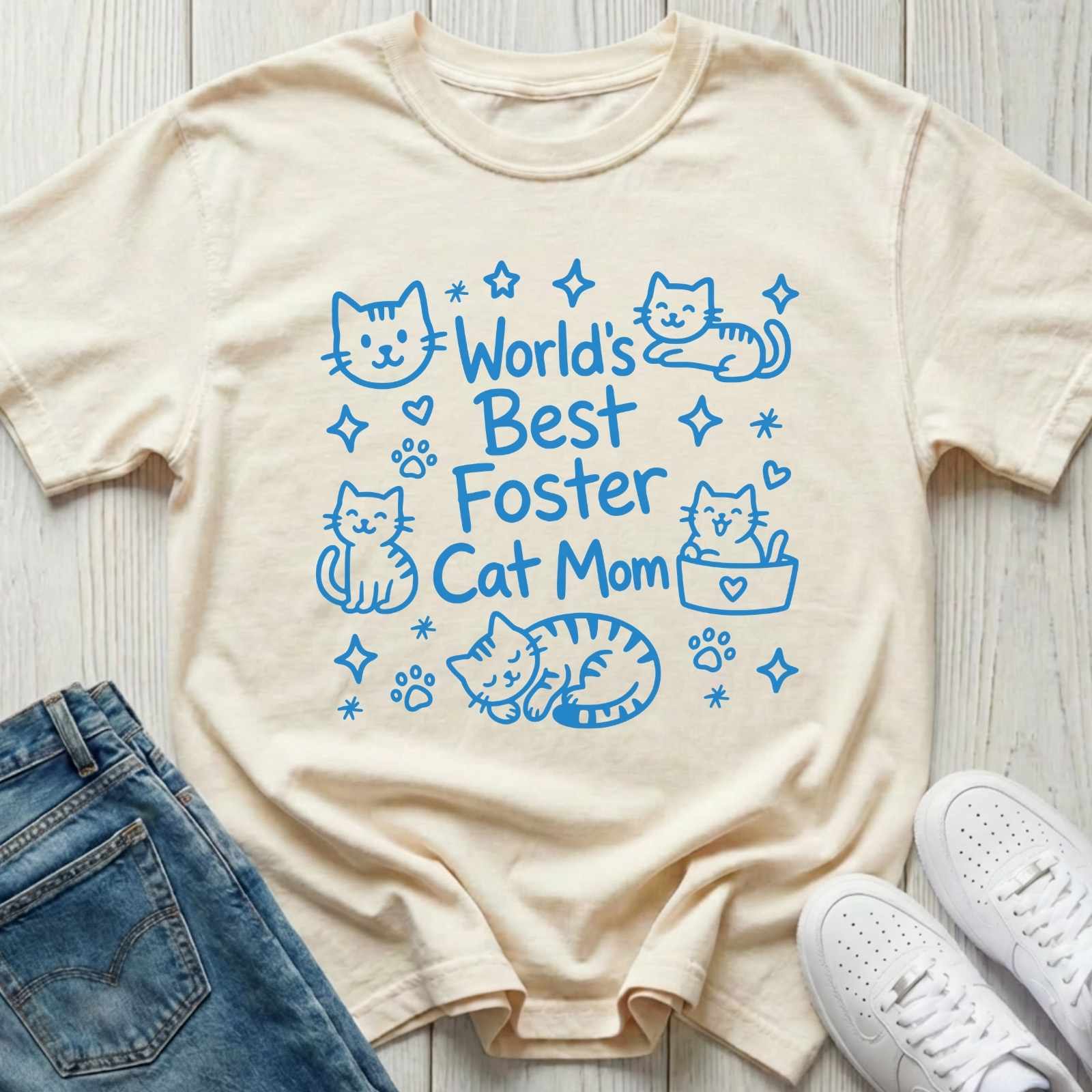 World's Best Foster Cat Mom T-shirt