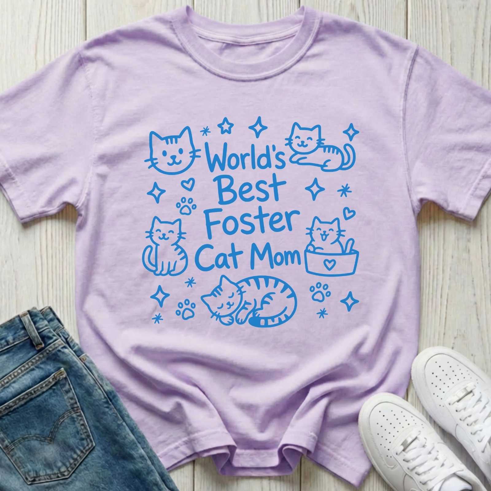 World's Best Foster Cat Mom T-shirt