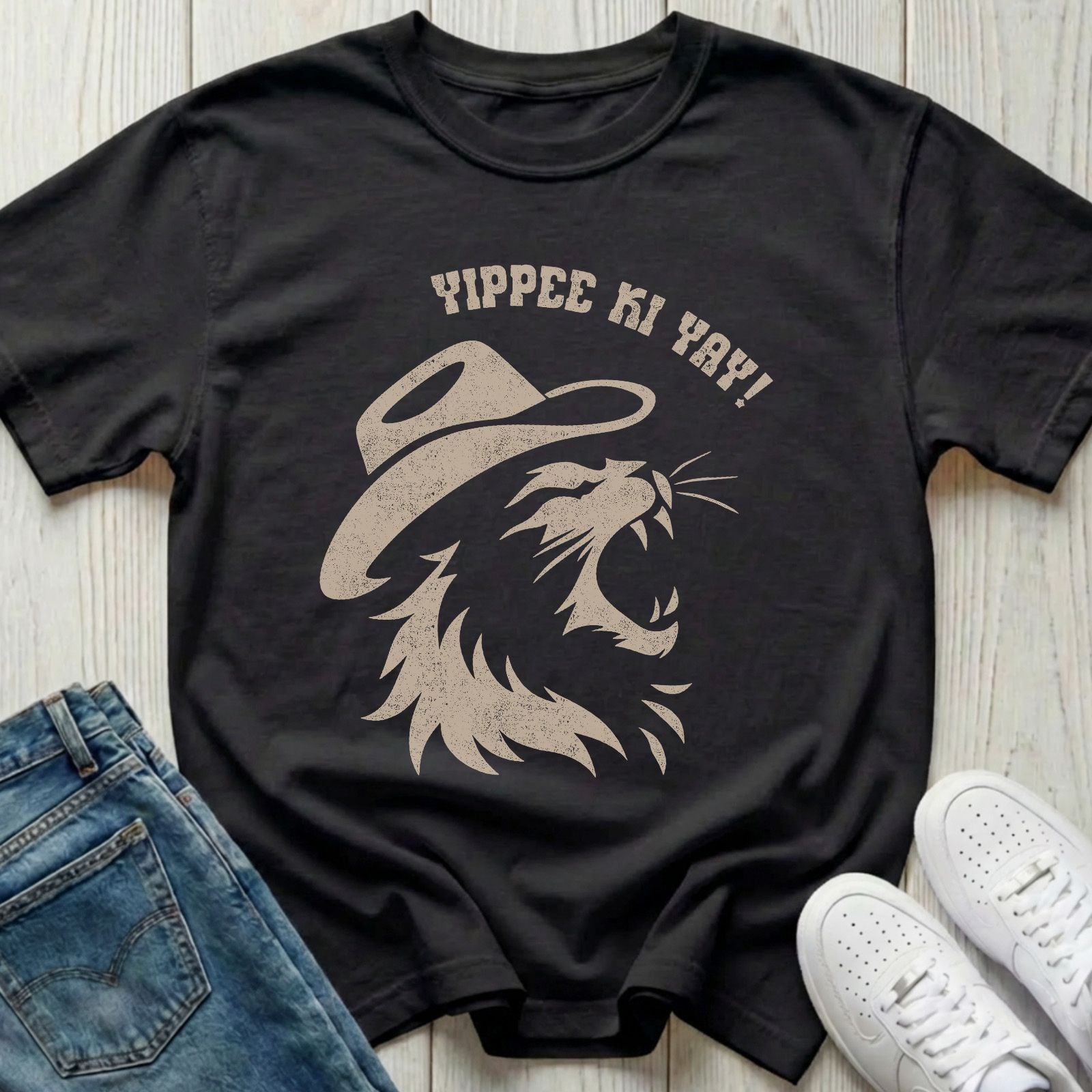 Yippee Ki Yay Cowboy Cat T-Shirt