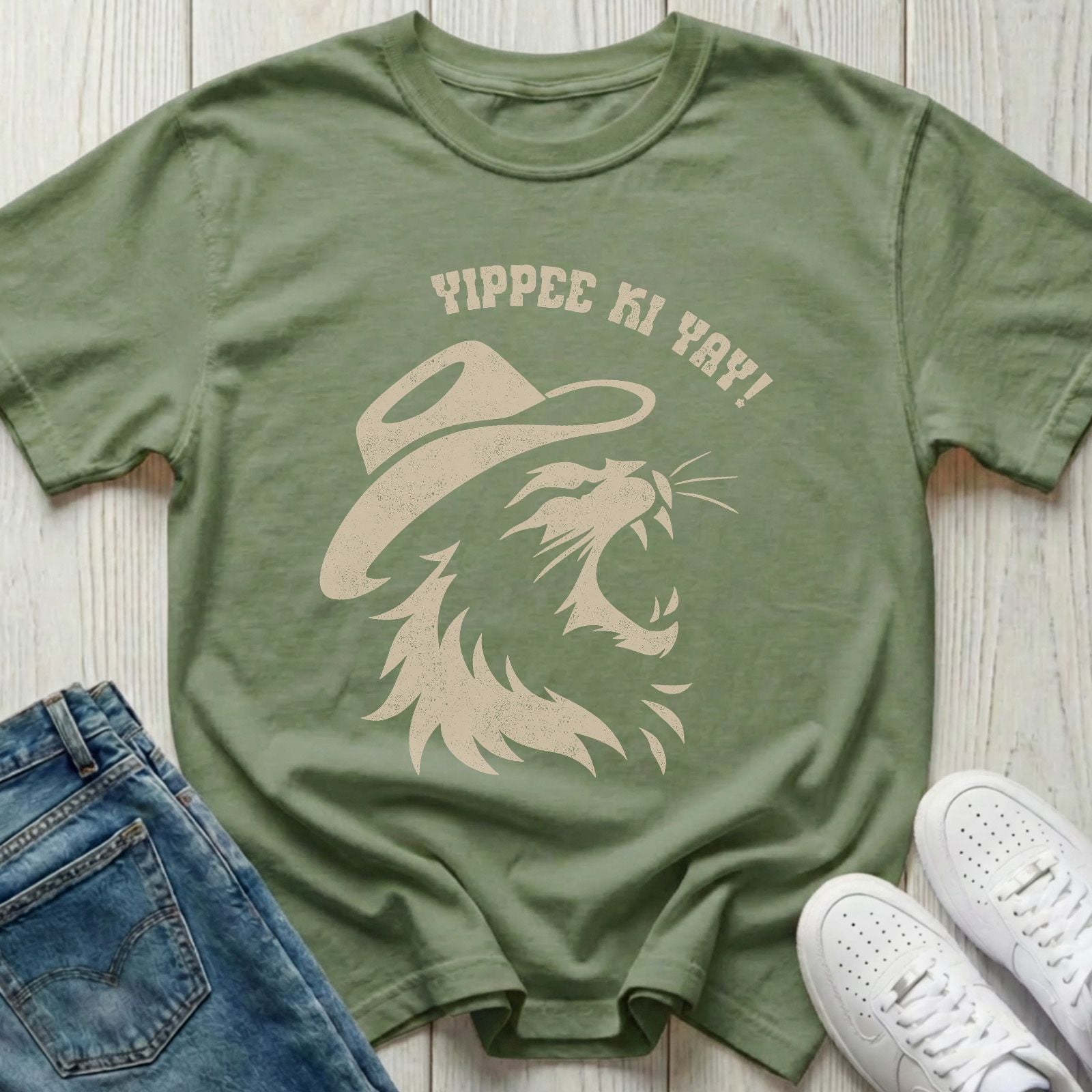 Yippee Ki Yay Cowboy Cat T-Shirt